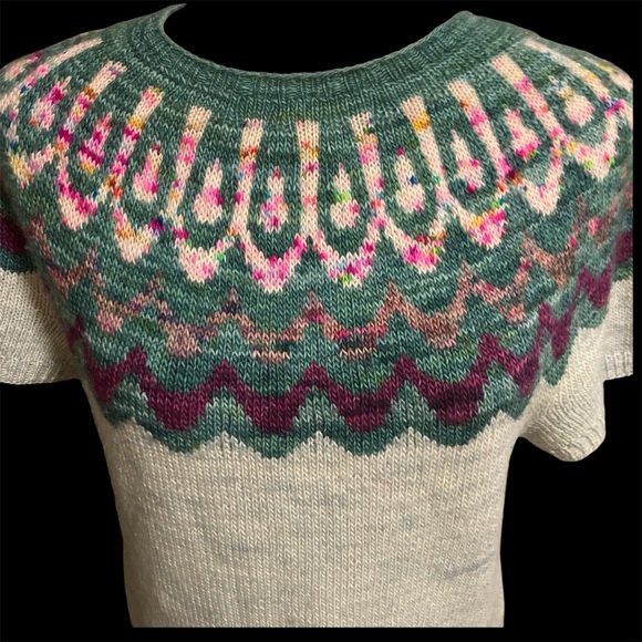 Multicolor Handmade Knit Sweater - Picture 3 of 3